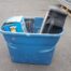 617-21 Makita Angle Grinder and Bin of Misc Tools