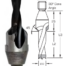 D50PS05L Threaded Shank Countersink Dowel Drills