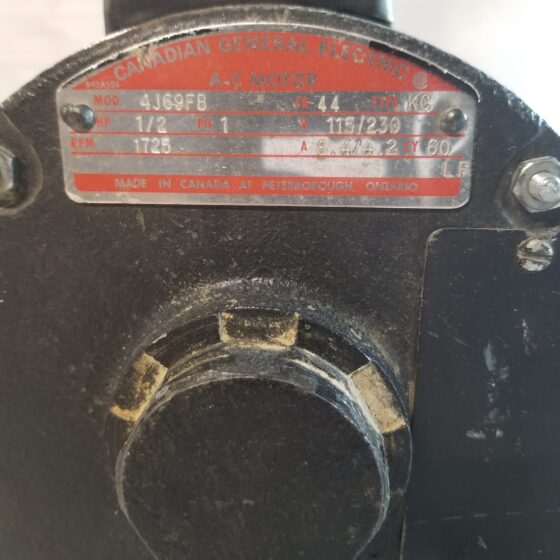 Canadian General Electric 4J69FB 1/2 HP AC Motor