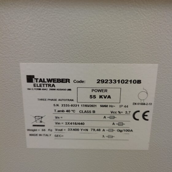 Italweb 55 KVA 415440 -400V Transformer